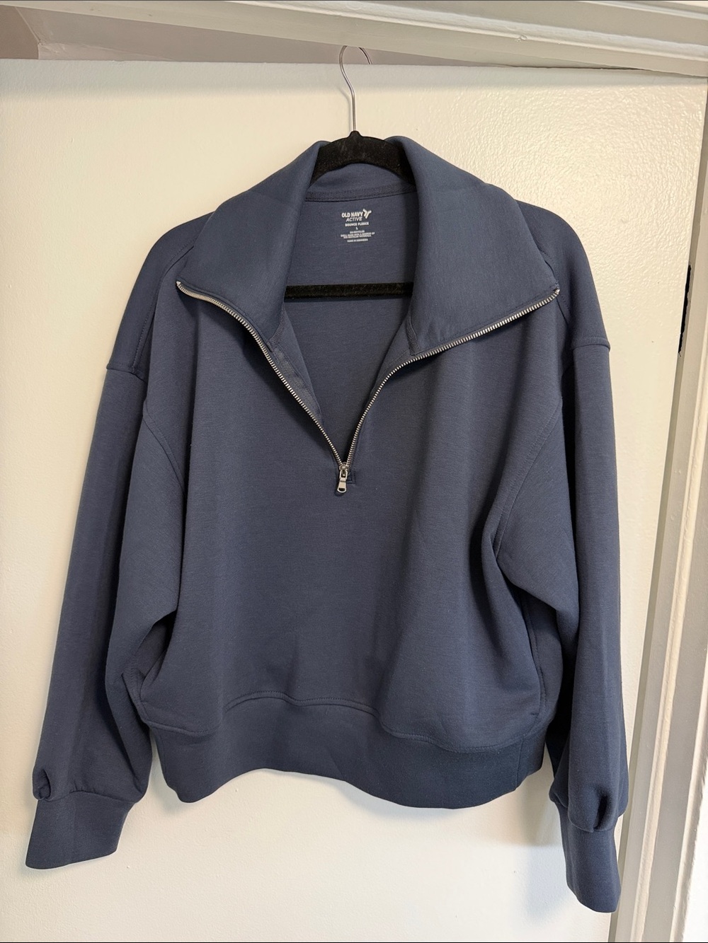 Old Navy Slate Blue Half-Zip Cowl Sweatshirt